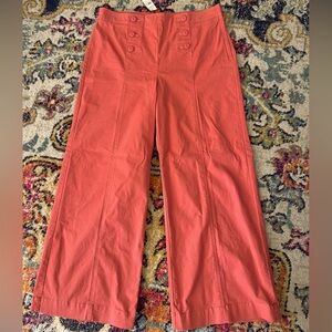 LOFT wide leg, salmon pink sailor pants, SZ 14